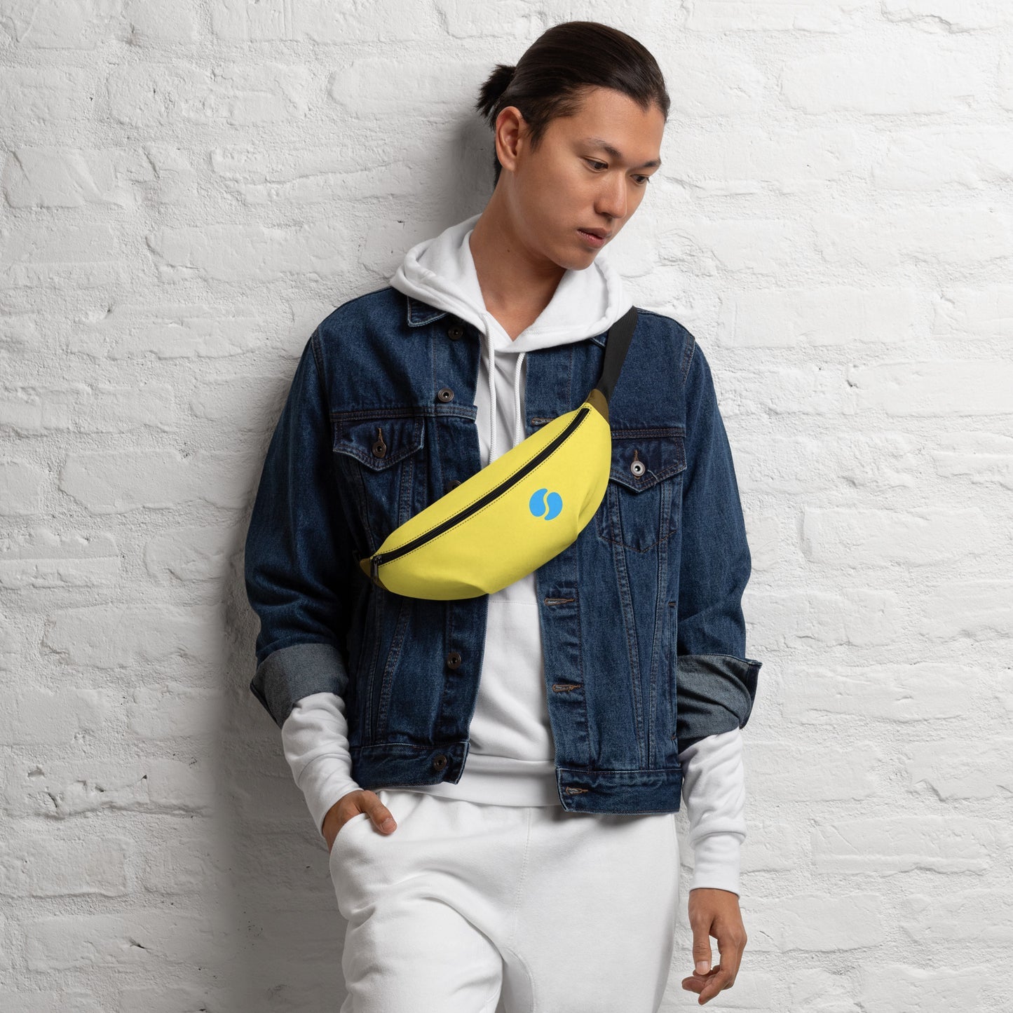 slowpoke maniac brand fanny pack that looks like a banana