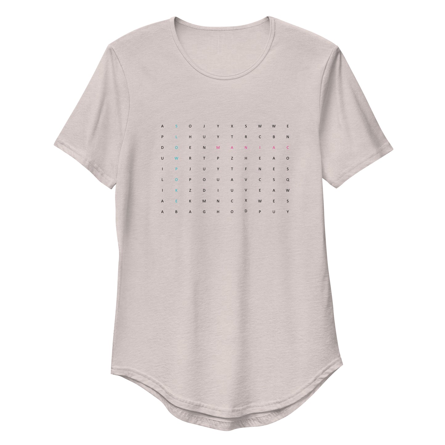 Men's Wordsearch Tee Heather Cool Grey