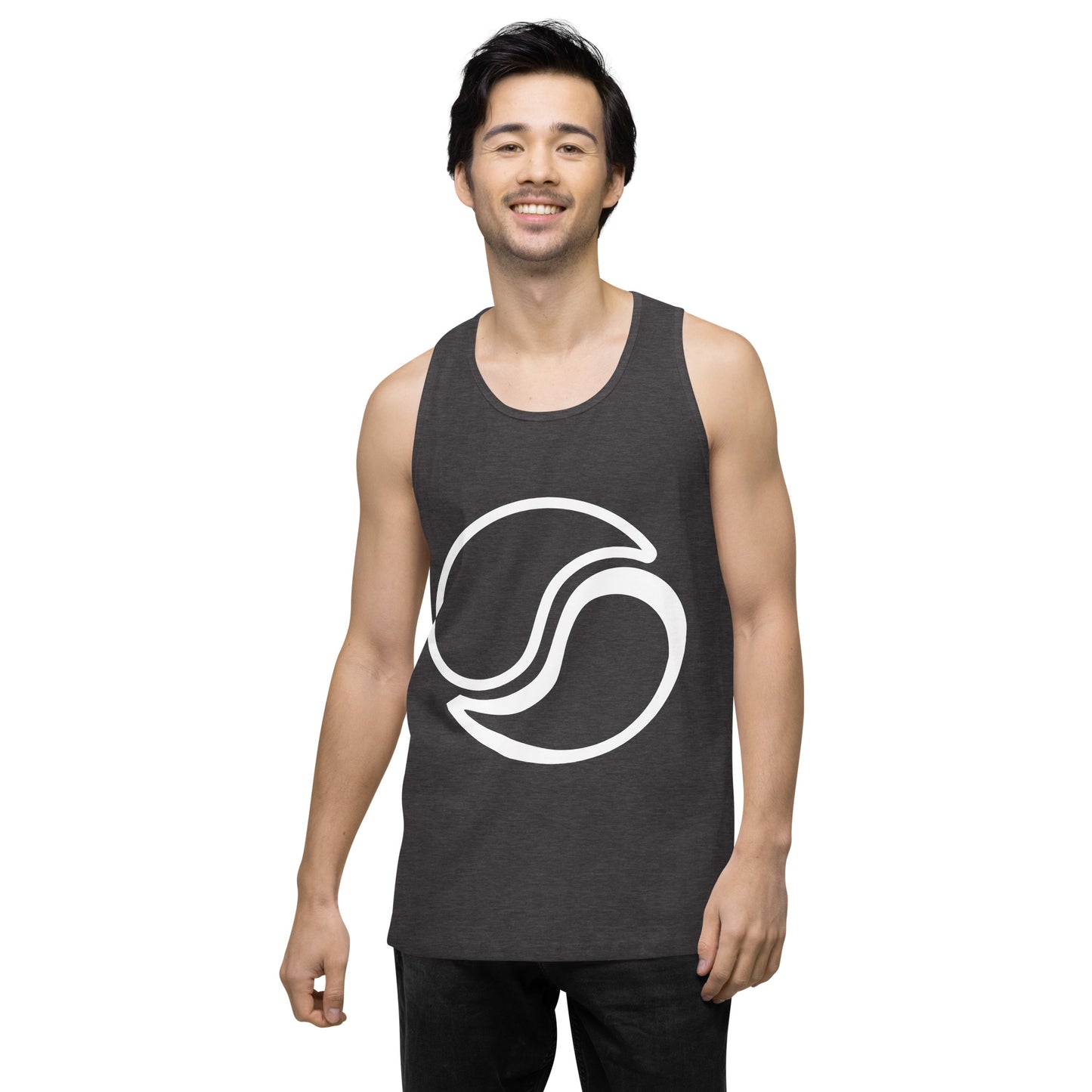Men's Logo Tank Charcoal Heather