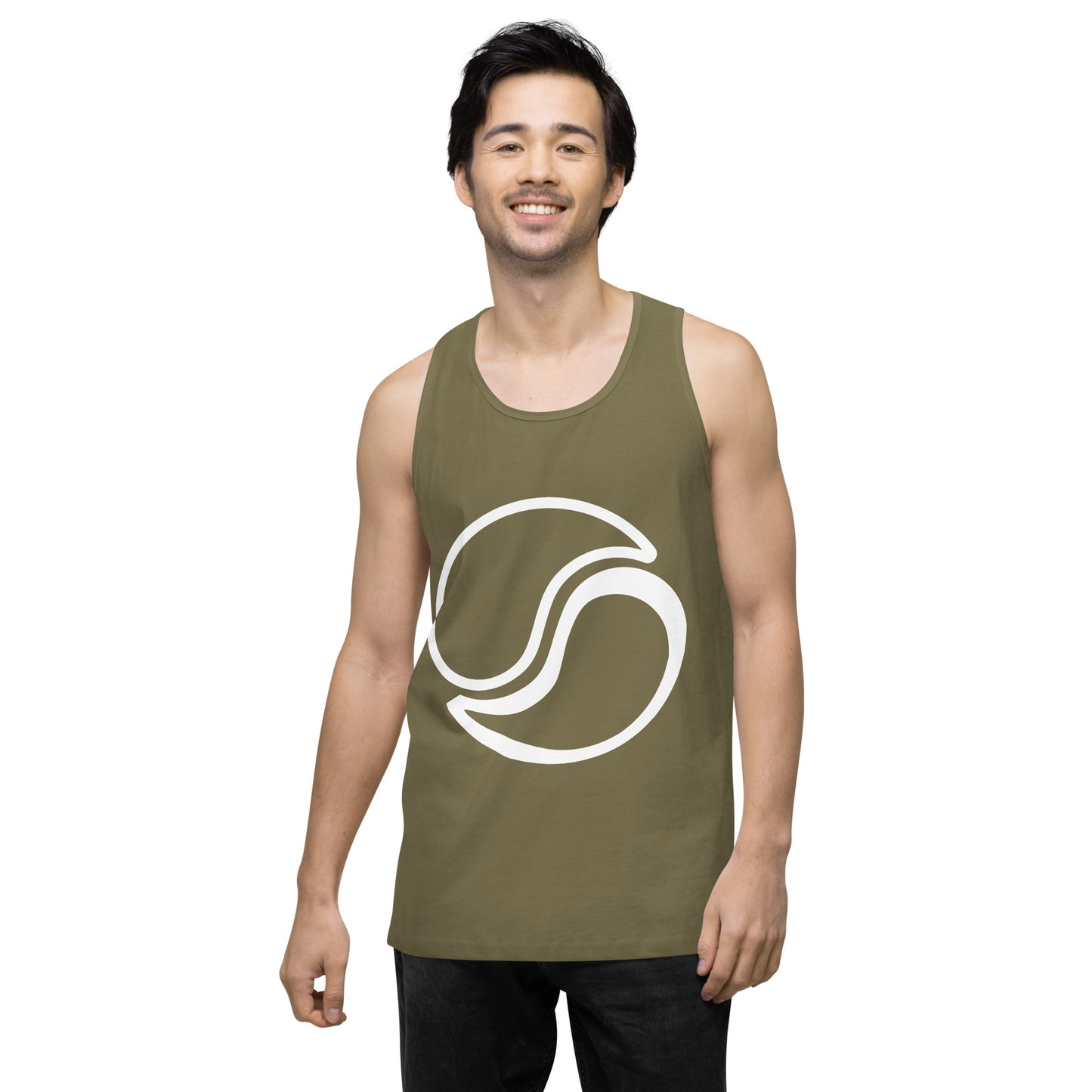 Men's Logo Tank Military Green