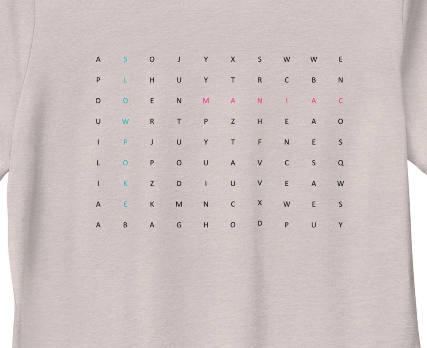 Men's Wordsearch Tee Heather Cool Grey