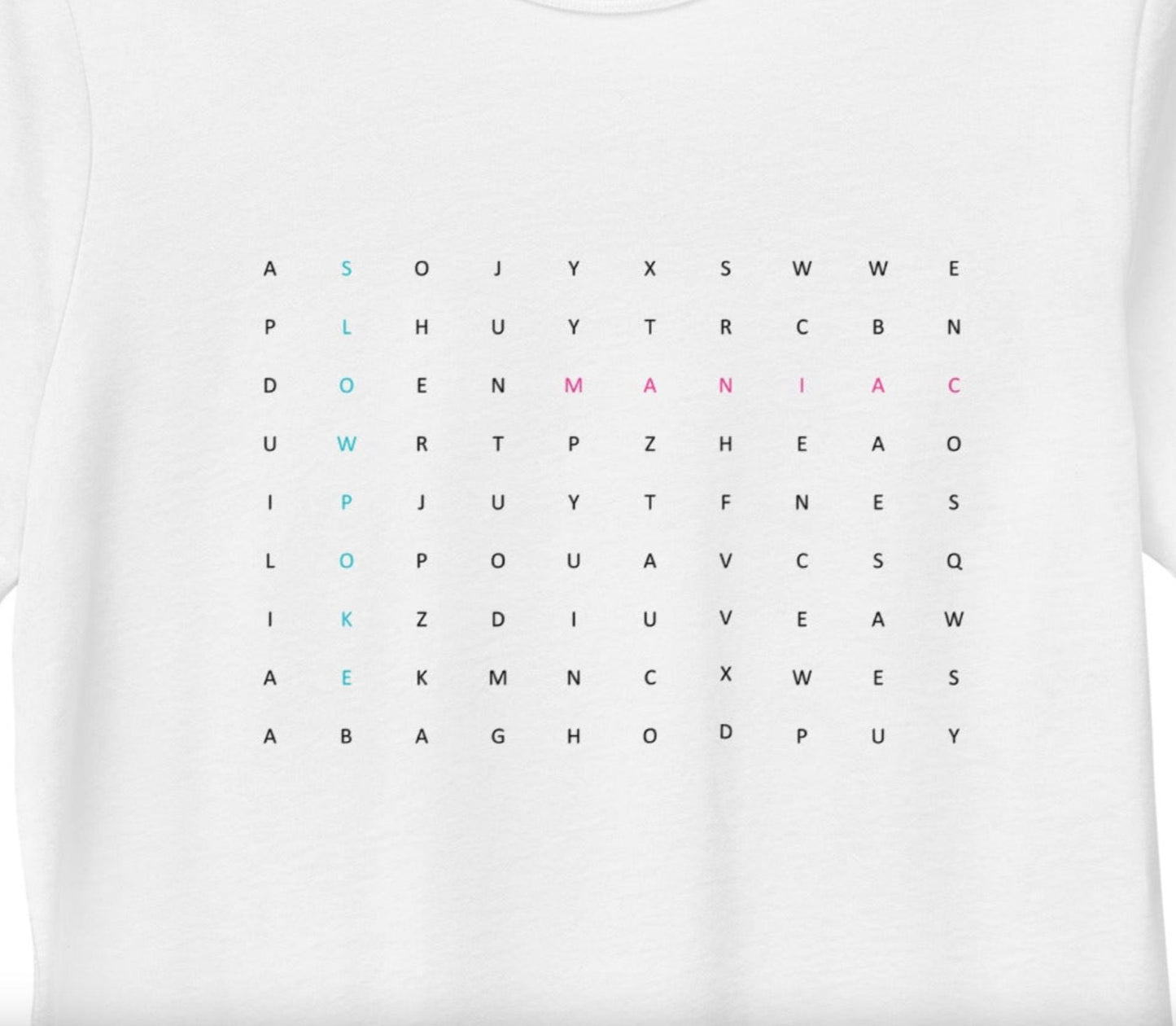 Men's Wordsearch Tee White