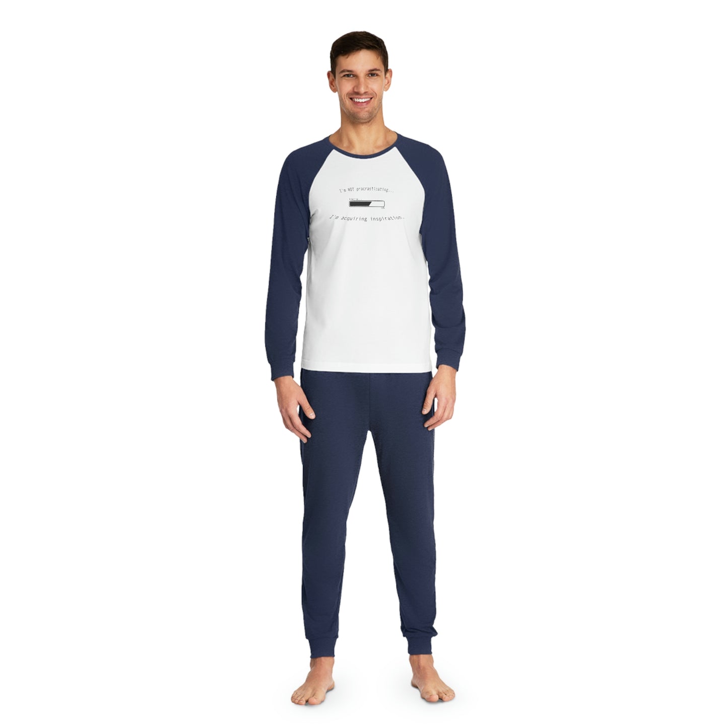 Definitely Not Procrastinating Pajamas Navy/White