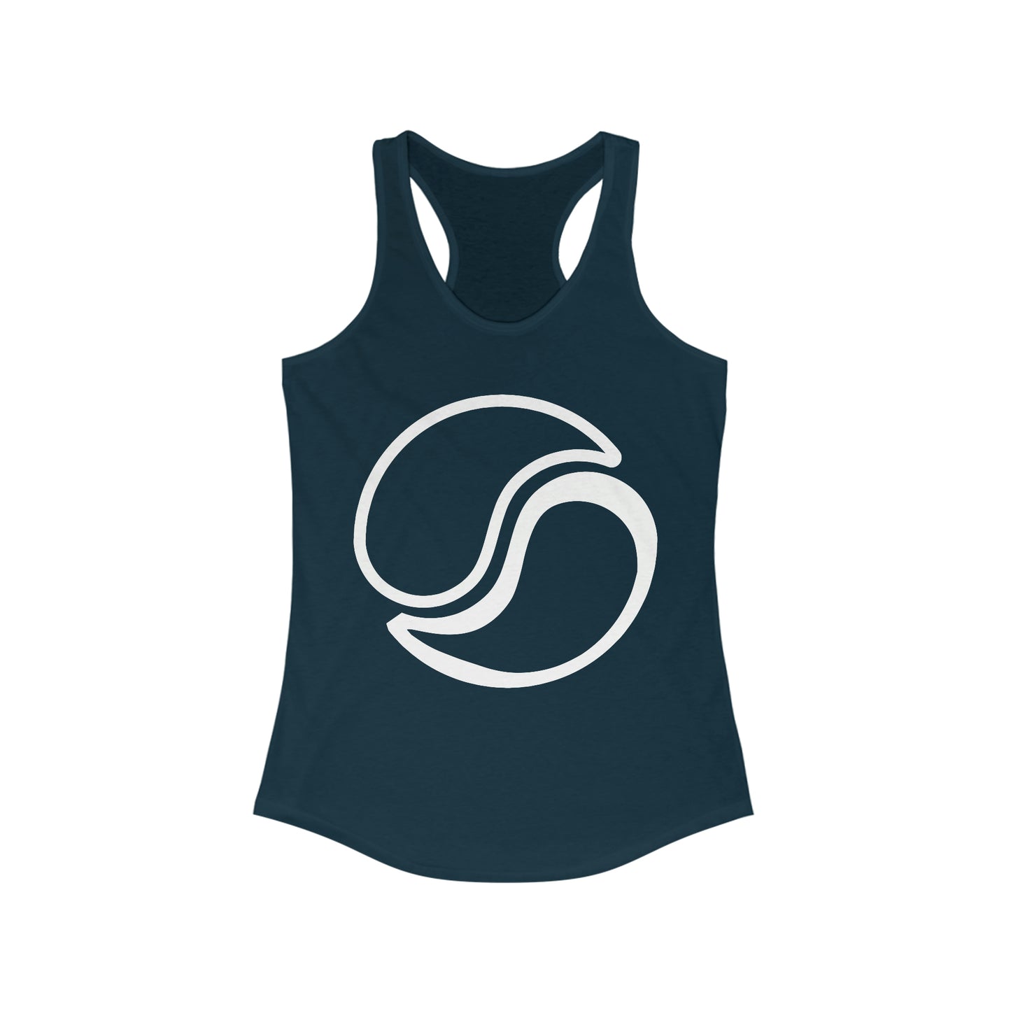 Women's Racerback Logo Tank Solid Midnight Navy