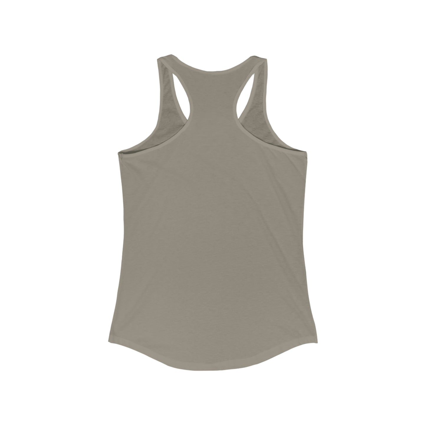Women's Racerback Logo Tank Solid Warm Gray
