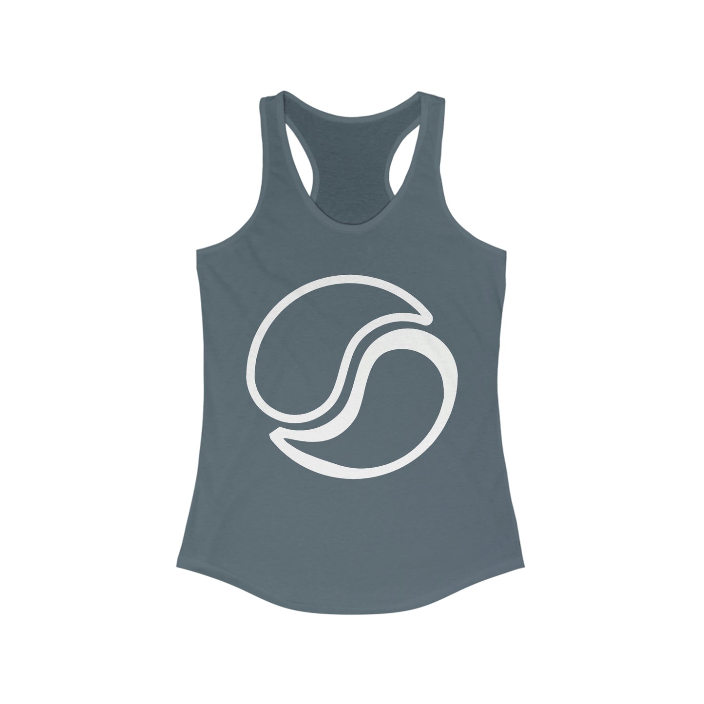 Women's Racerback Logo Tank Solid Indigo