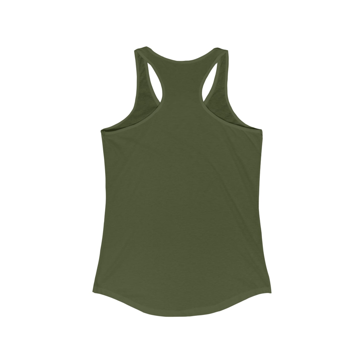 Women's Racerback Logo Tank Solid Military Green