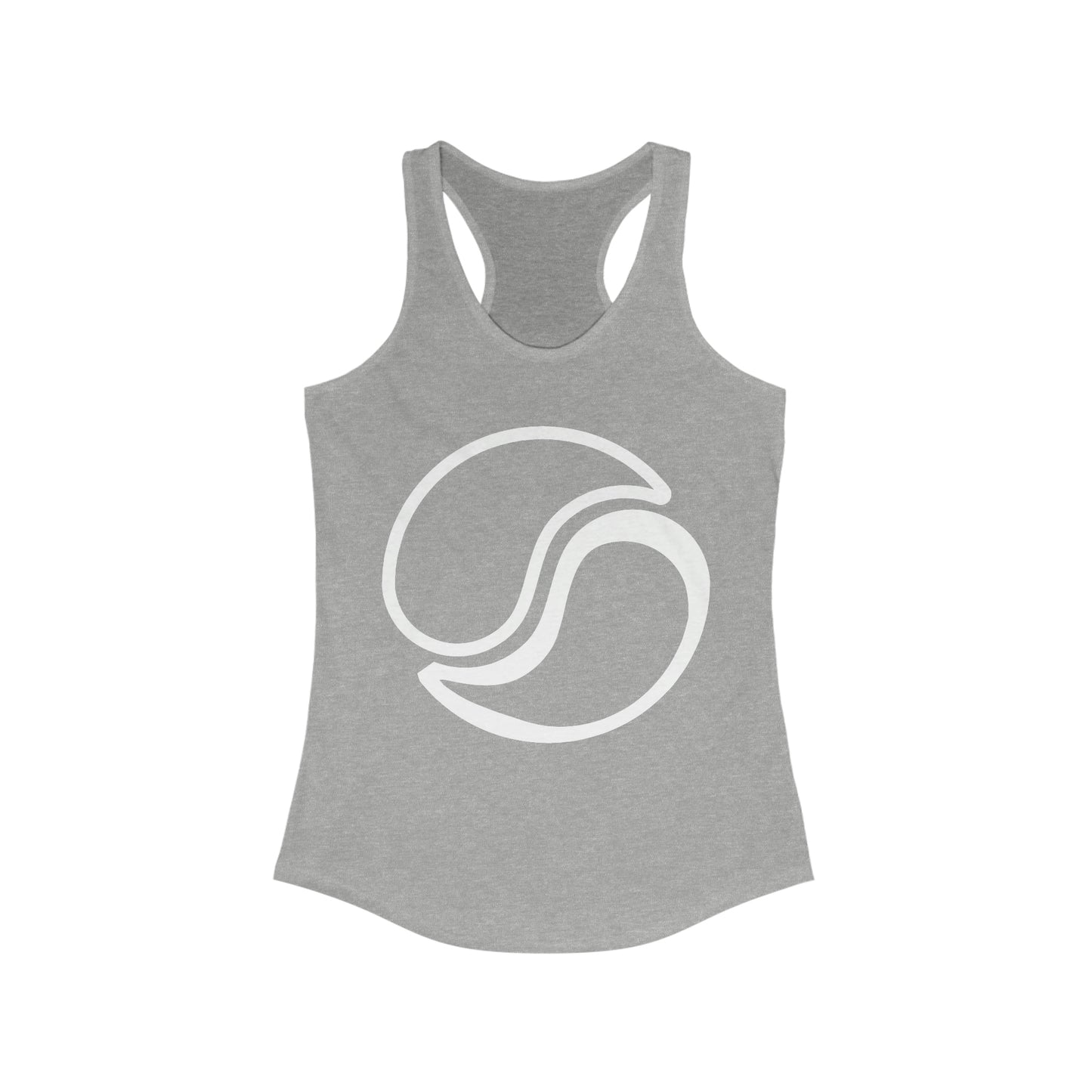 Women's Racerback Logo Tank Heather Grey