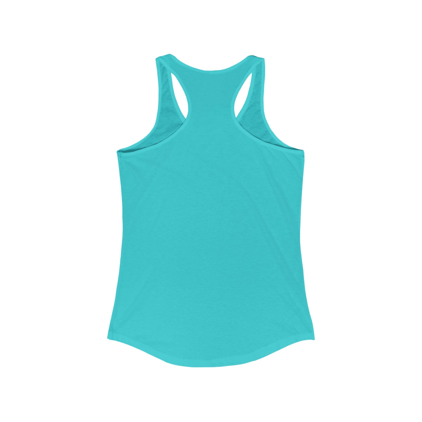 Women's Racerback Logo Tank Solid Tahiti Blue
