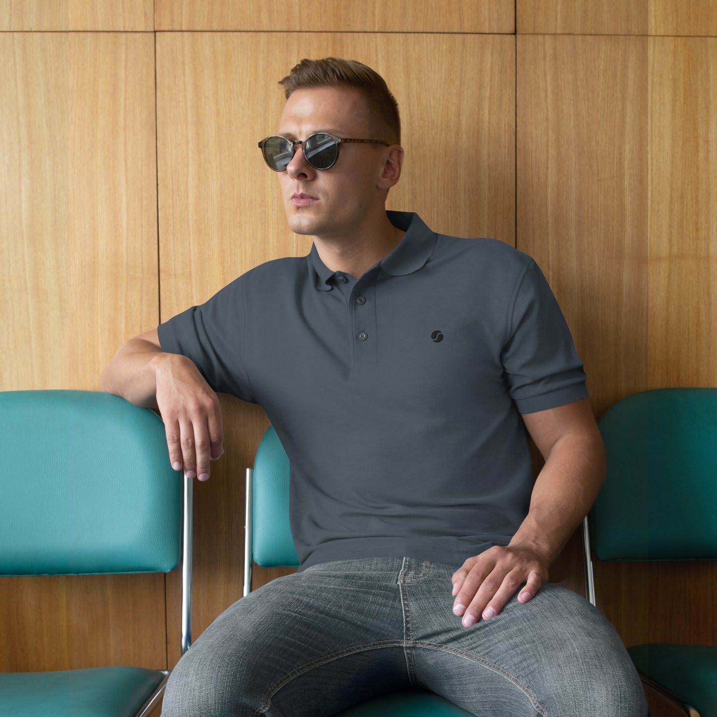 The Employee Polo Steel Grey