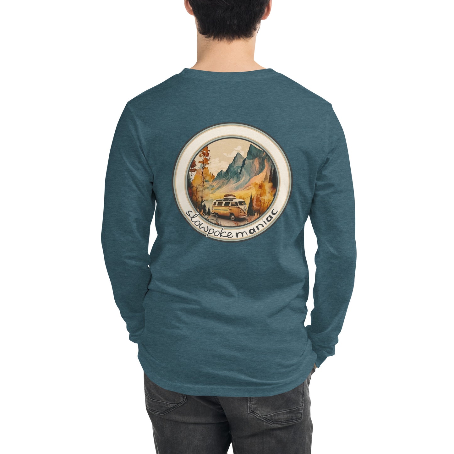 VanLife Long-Sleeve Tee Heather Deep Teal