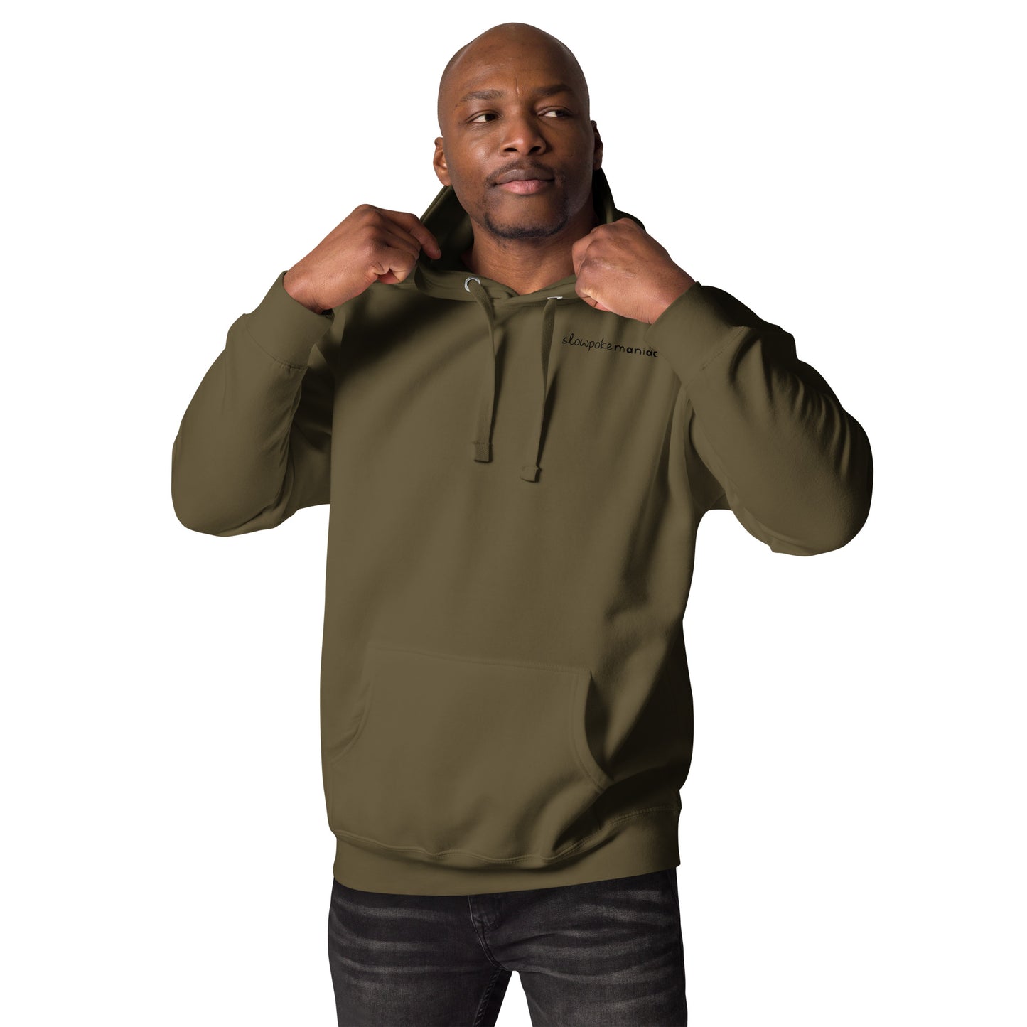 "Basic Stitch" Hoodie Military Green