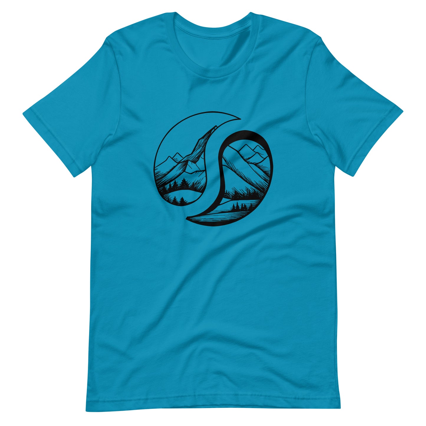 Mount Logo Tee Aqua