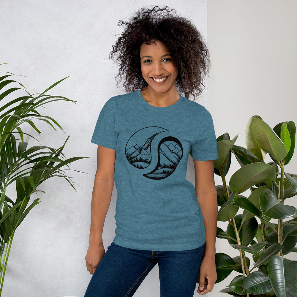 Mount Logo Tee Heather Deep Teal