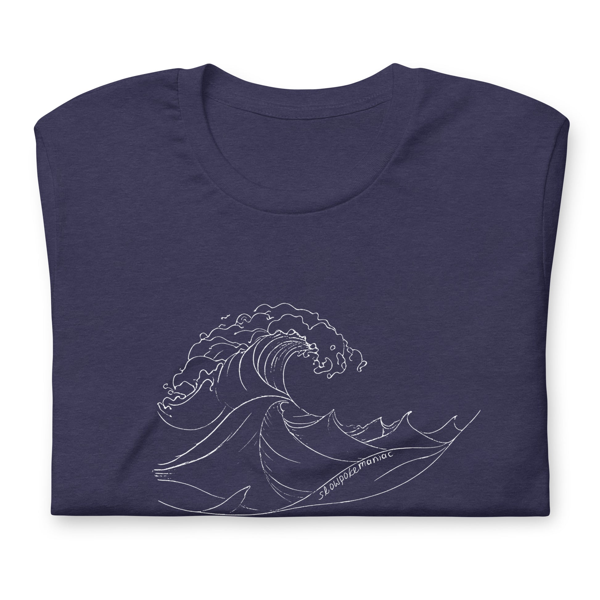 One Wave Tee Heather Midnight Navy