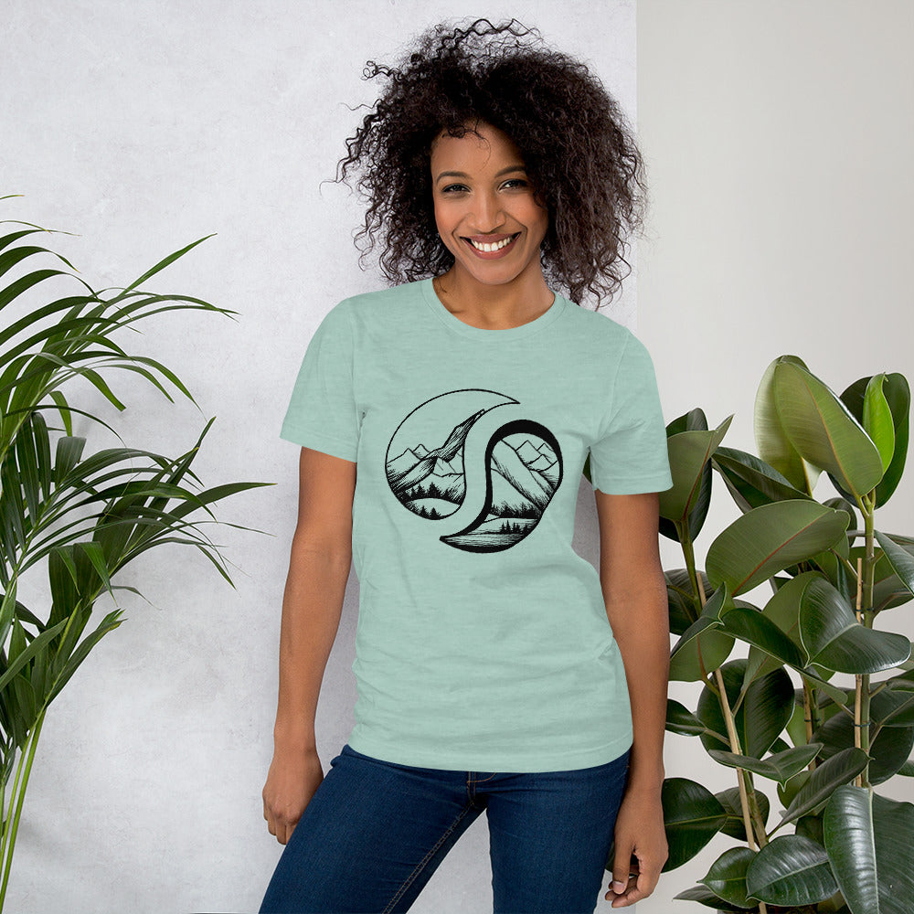 Mount Logo Tee Heather Prism Dusty Blue
