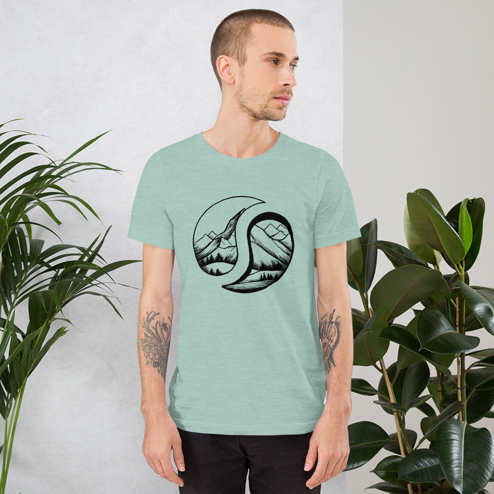 Mount Logo Tee Heather Prism Dusty Blue