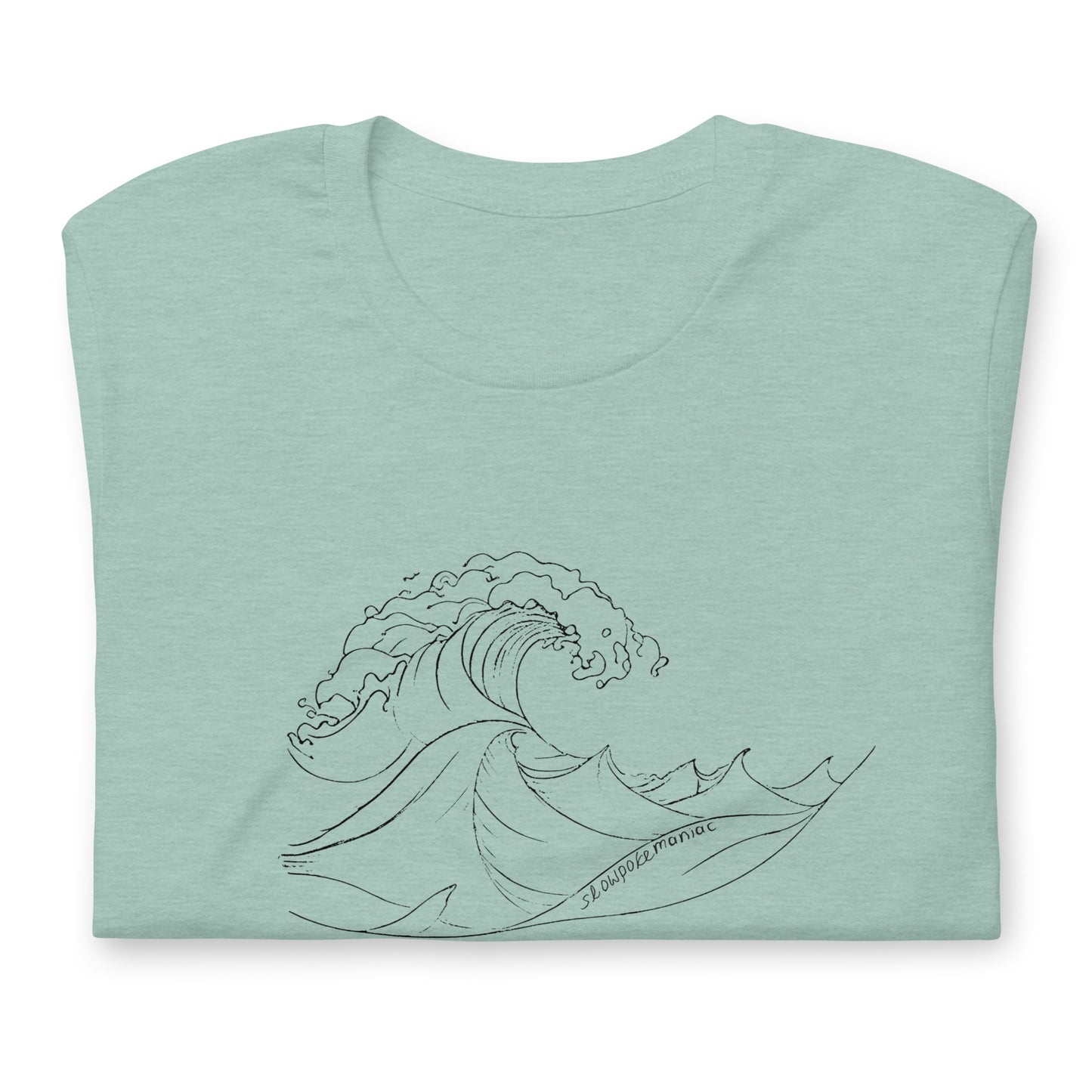 One Wave Tee Heather Prism Dusty Blue
