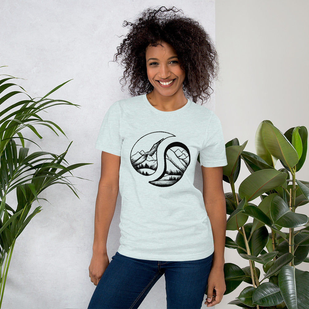 Mount Logo Tee Heather Prism Ice Blue