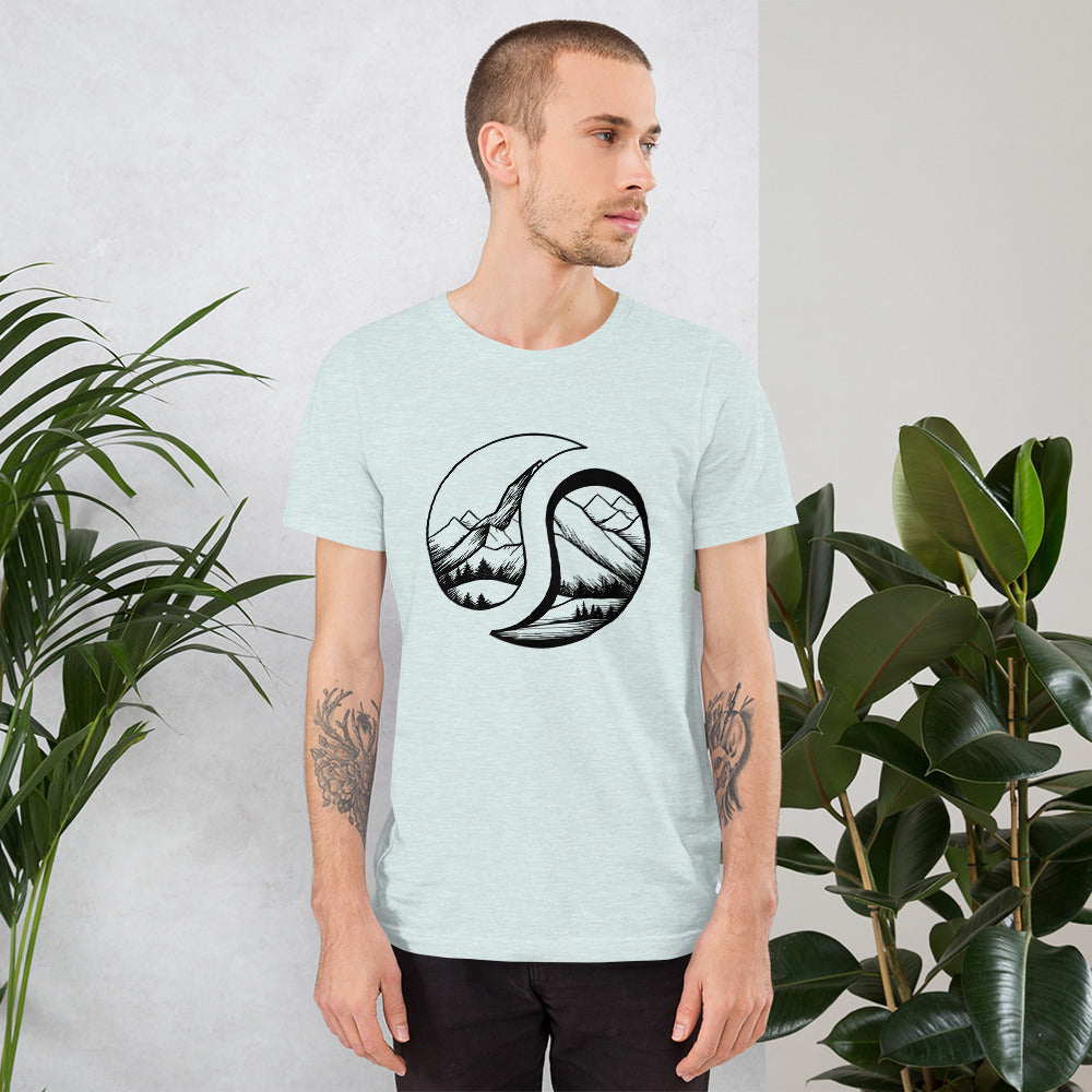 Mount Logo Tee Heather Prism Ice Blue