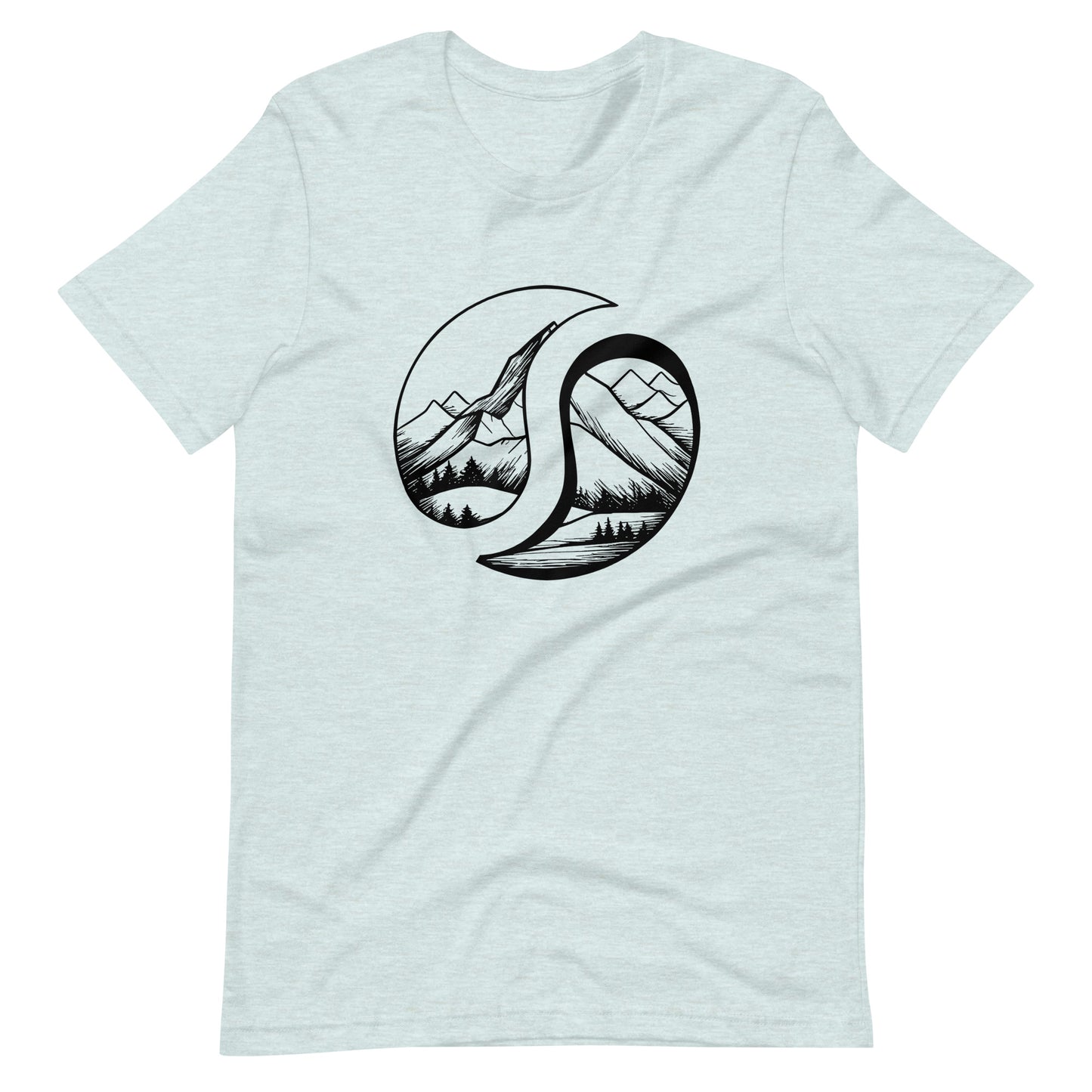 Mount Logo Tee Heather Prism Ice Blue