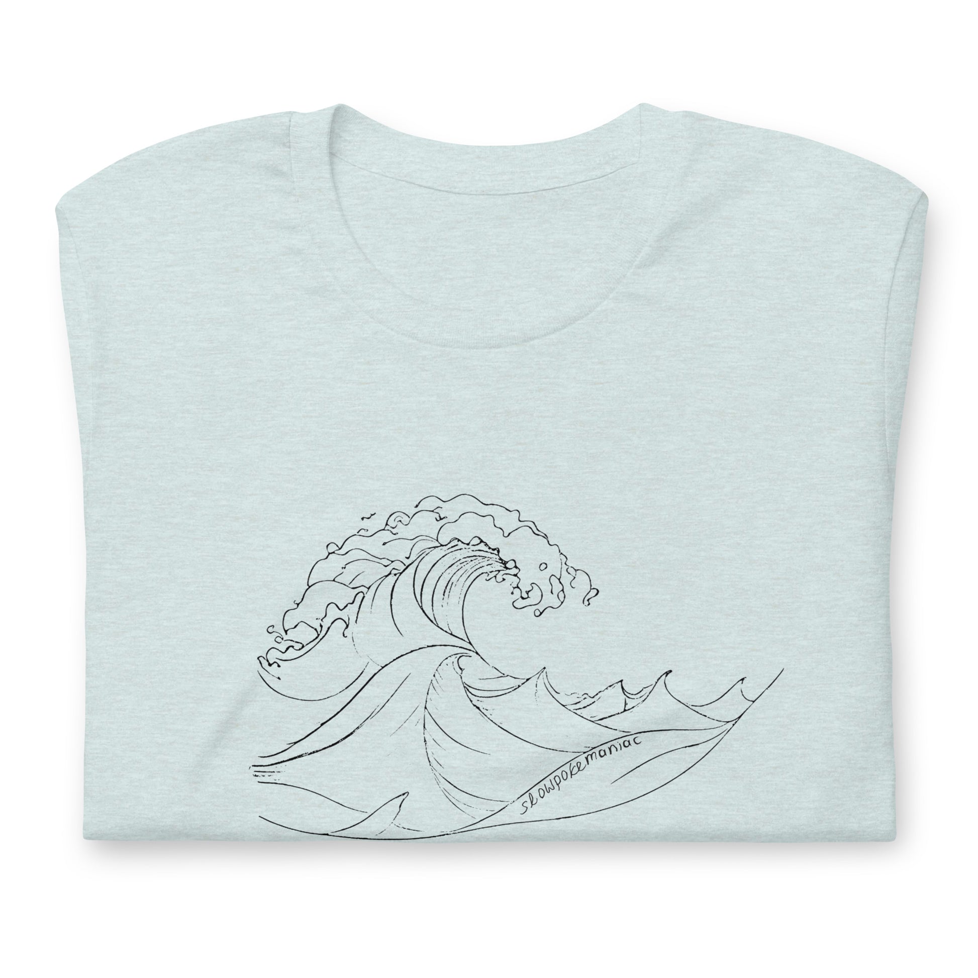 One Wave Tee Heather Prism Ice Blue