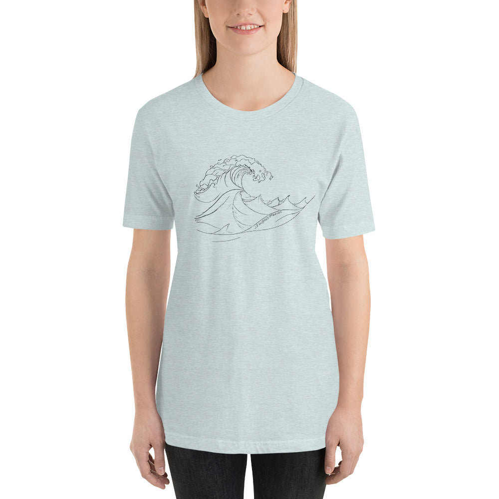 One Wave Tee Heather Prism Ice Blue