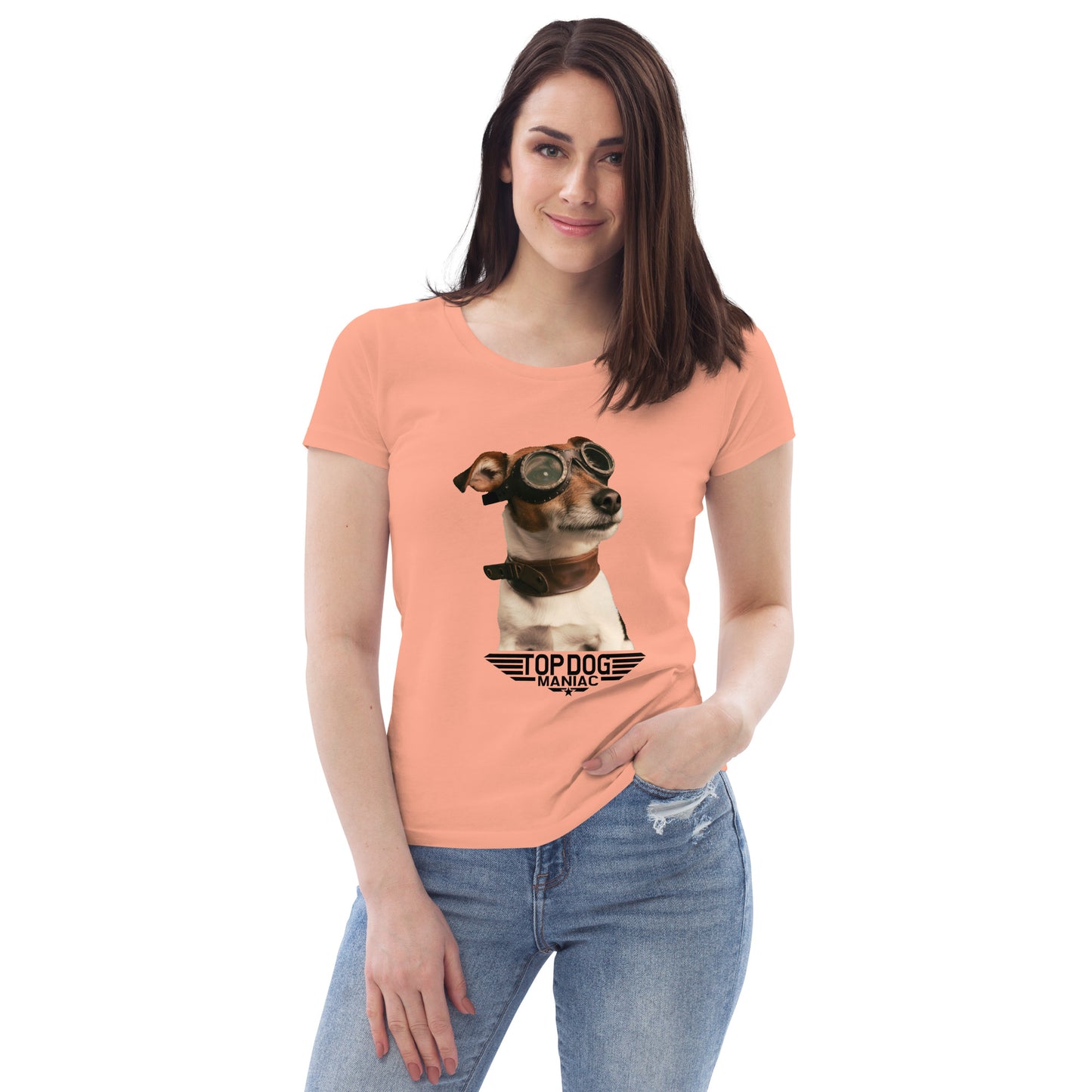Top Dog Fitted Tee (Women) Rose Clay