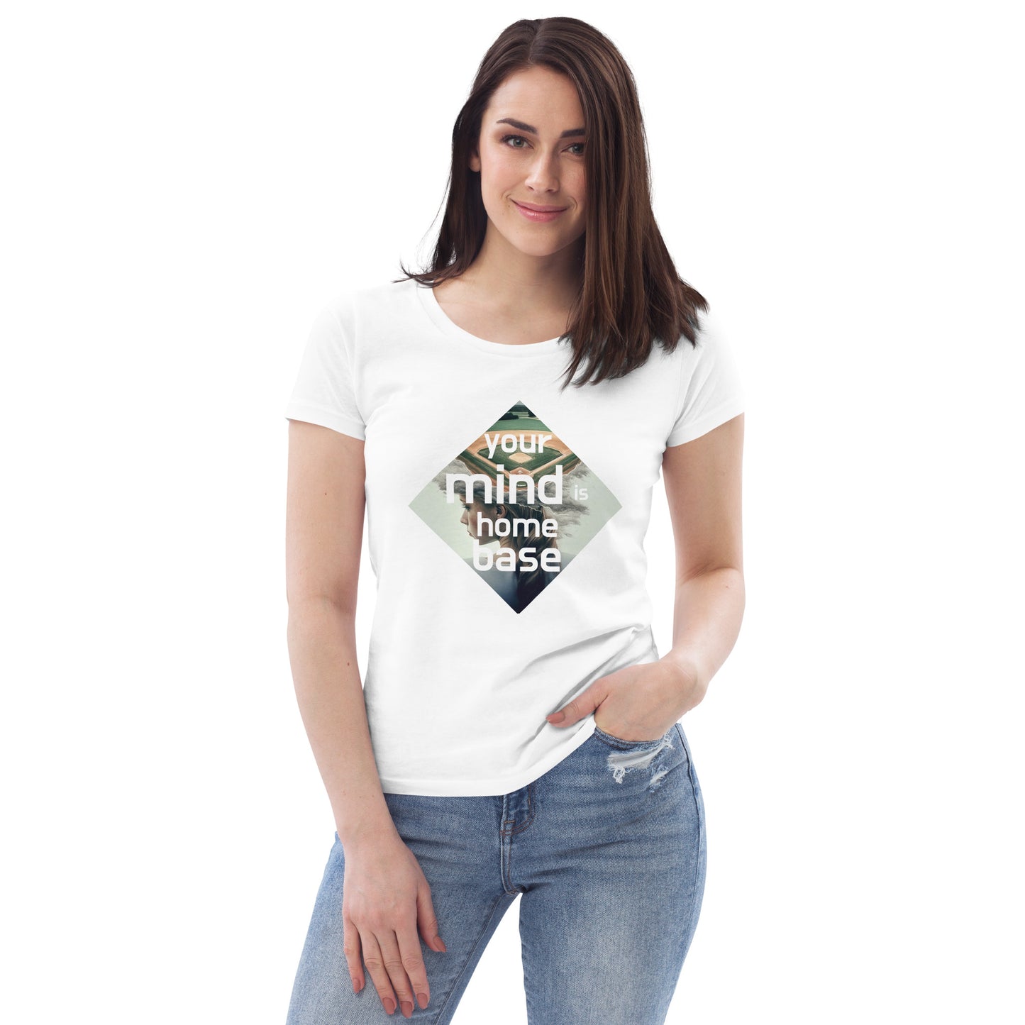 Home Base Fitted Tee (Women) White