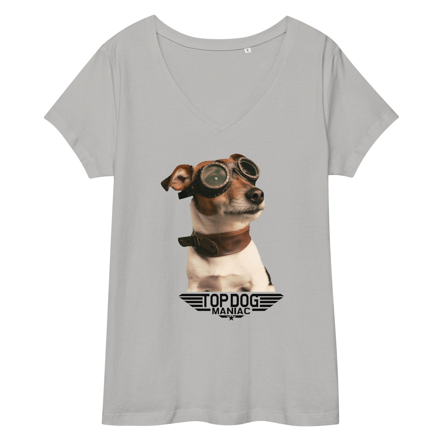 Top Dog V-neck Tee (Women) Light Grey
