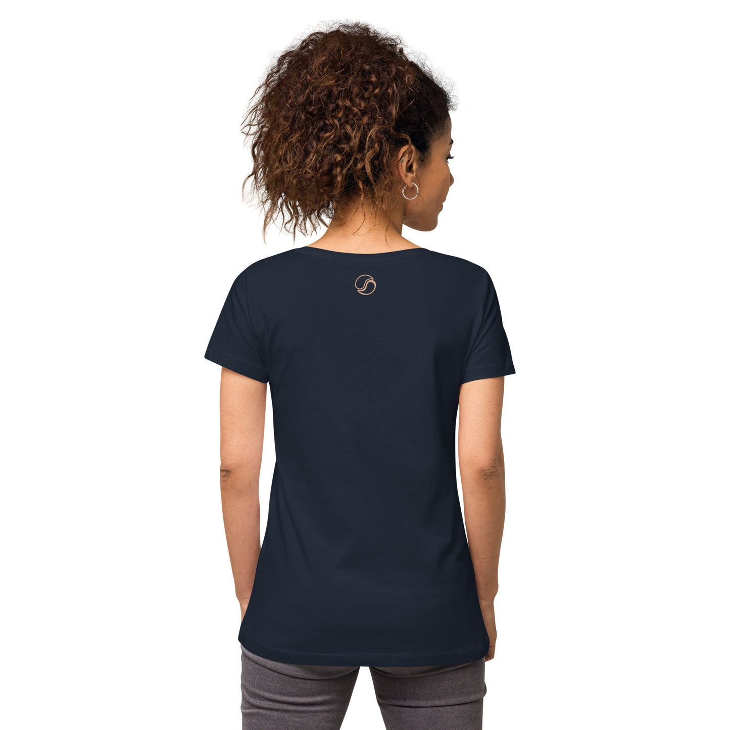 Home Base V-neck Tee (Women) Navy