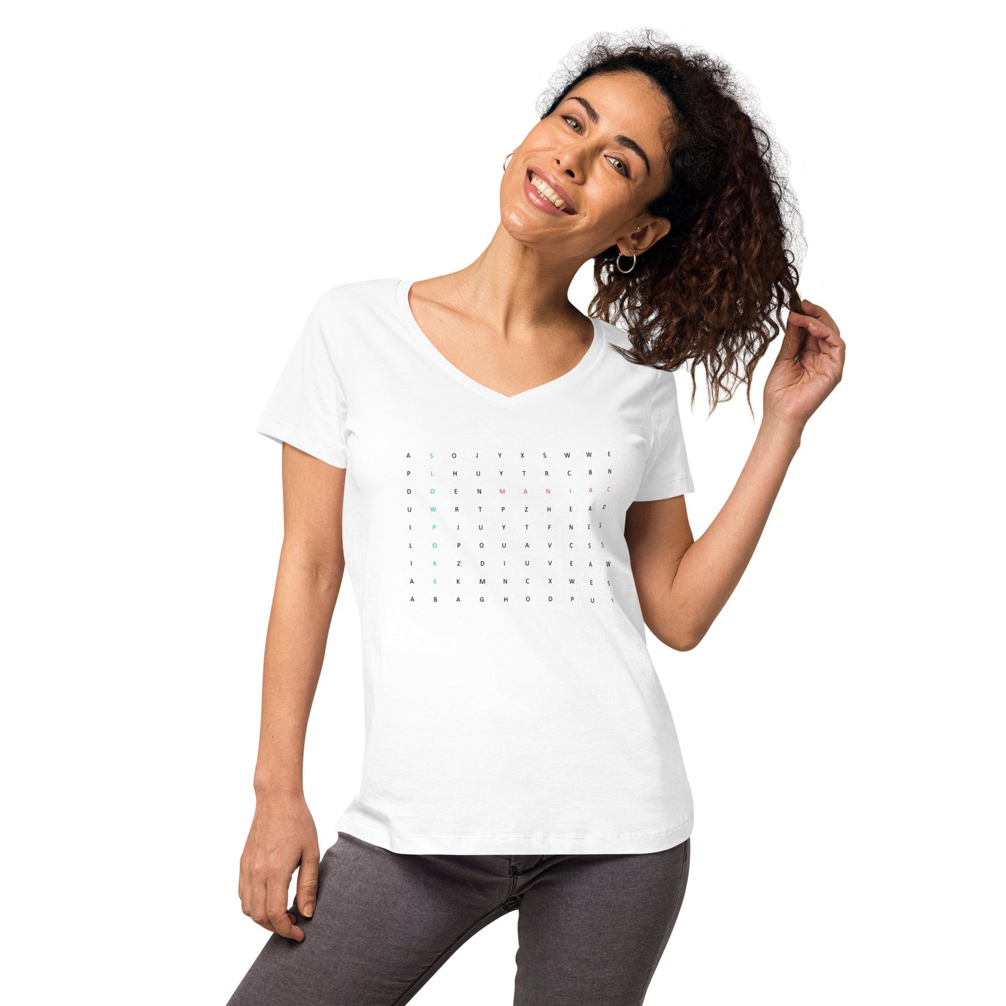 Wordsearch V-neck Tee (Women)