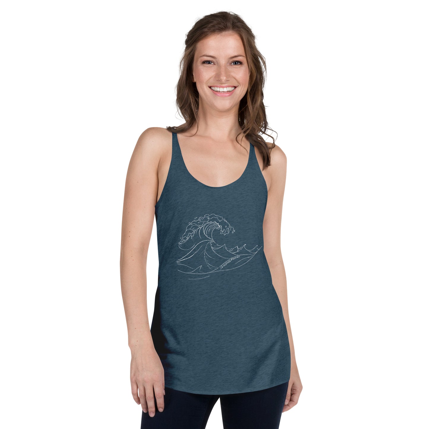 One Wave Racerback Tank Indigo