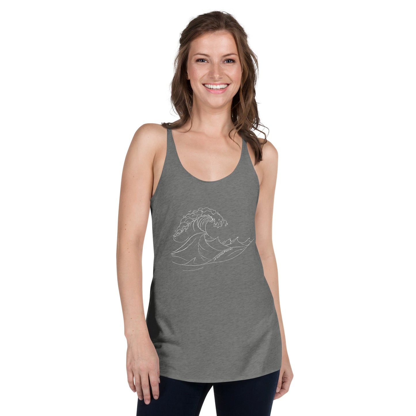 One Wave Racerback Tank Premium Heather