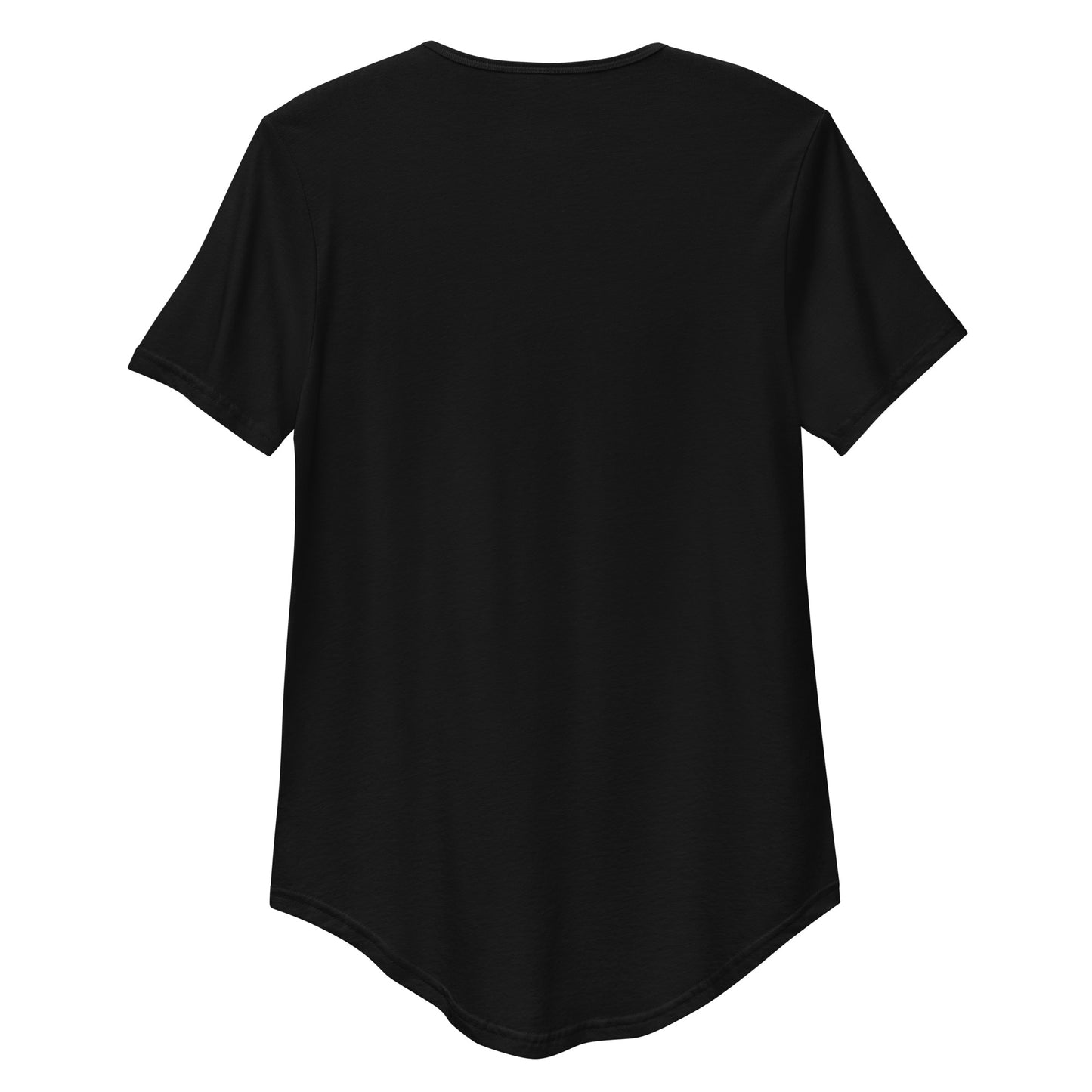 Flow Curved Hem T-Shirt Black