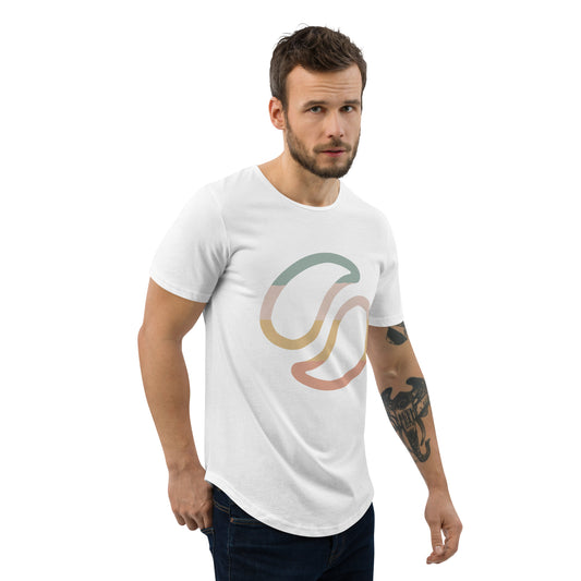 Vibe Logo Curved-Hem Tee White