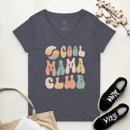 Cool Mama Club V-neck Heathered Navy