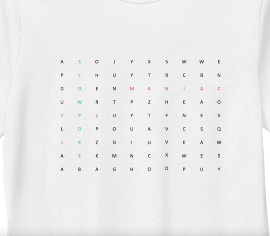 Men's Wordsearch Tee White
