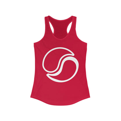 Women's Racerback Logo Tank Solid Red