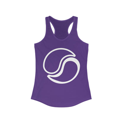 Women's Racerback Logo Tank Solid Purple Rush