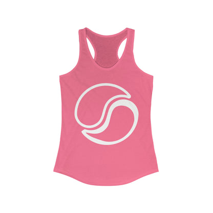 Women's Racerback Logo Tank Solid Hot Pink