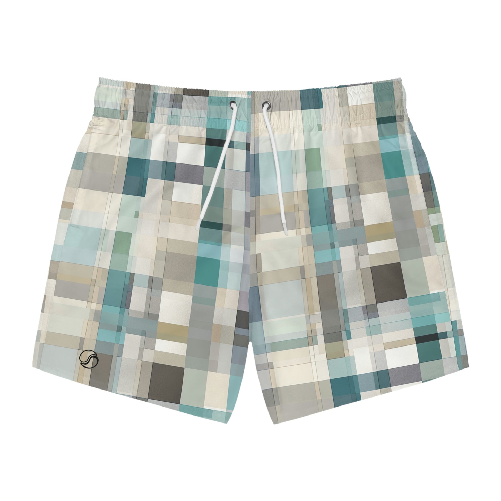 Plaid Trunks White