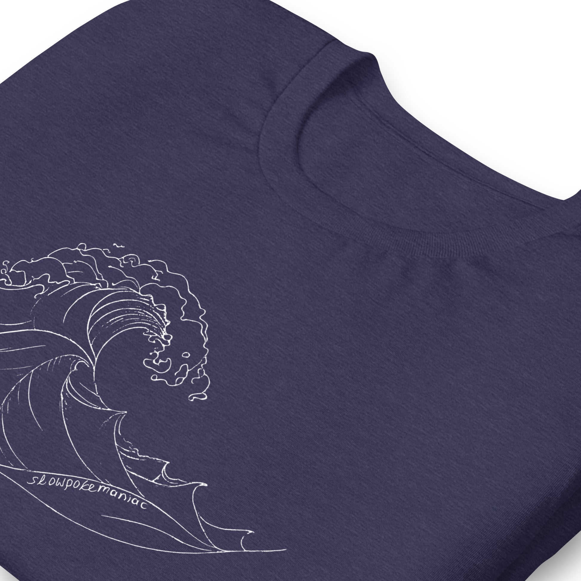 One Wave Tee Heather Midnight Navy