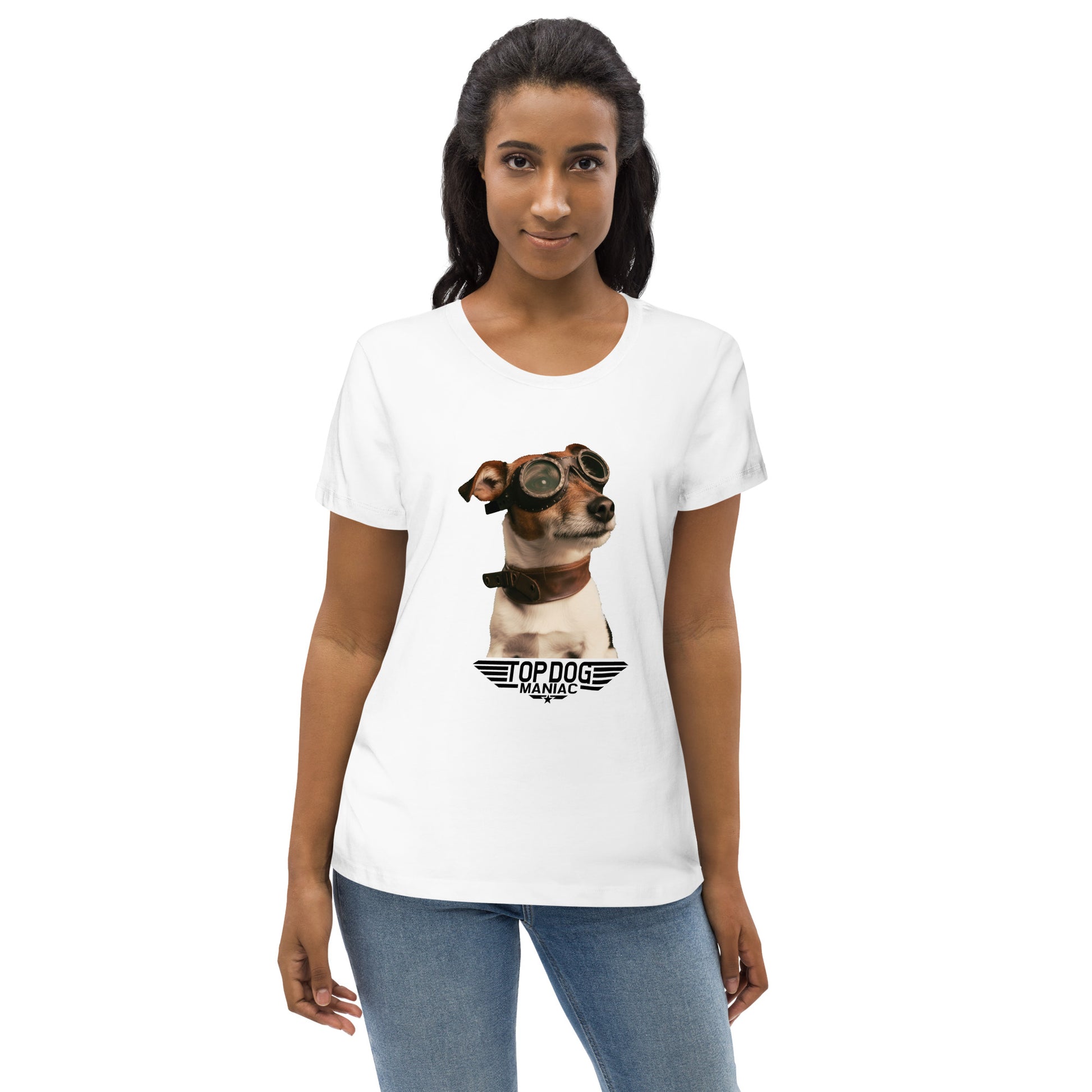 Top Dog Fitted Tee (Women) White