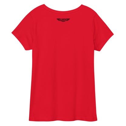 Top Dog V-neck Tee (Women) Red